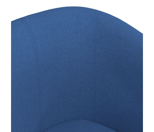 Sillón de tela azul