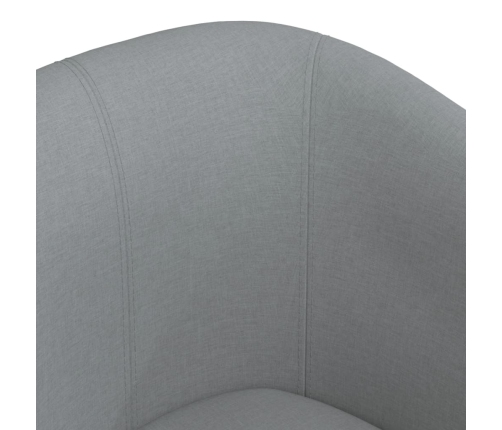 Sillón con taburete tela gris claro