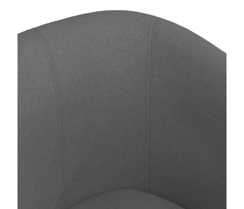 Sillón con taburete tela gris oscuro