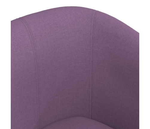 Sillón con taburete tela morado