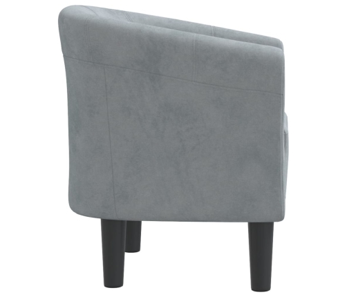 Sillón de terciopelo gris oscuro