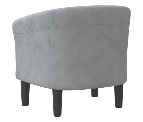 Sillón de terciopelo gris oscuro