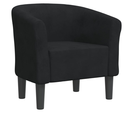 Sillón de terciopelo negro