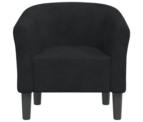 Sillón de terciopelo negro