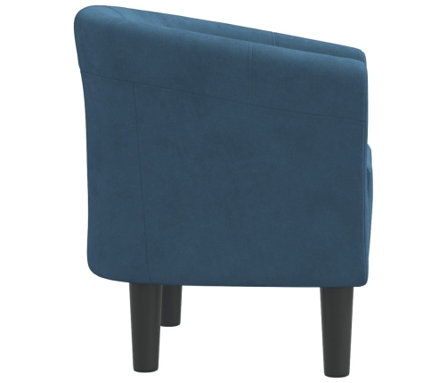 Sillón de terciopelo azul oscuro