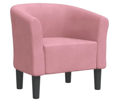 Sillón de terciopelo rosa