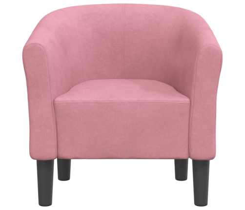 Sillón de terciopelo rosa