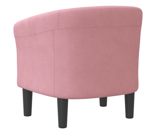 Sillón de terciopelo rosa