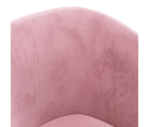 Sillón de terciopelo rosa