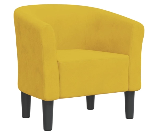 Sillón de terciopelo amarillo