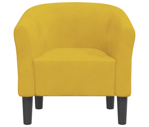 Sillón de terciopelo amarillo