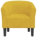 Sillón de terciopelo amarillo