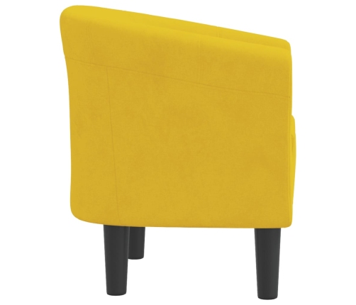 Sillón de terciopelo amarillo