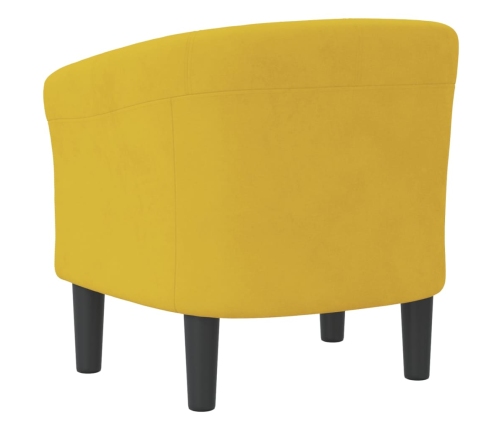 Sillón de terciopelo amarillo