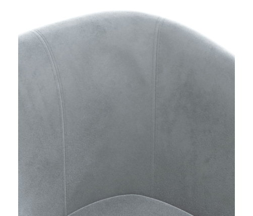 Sillón con taburete terciopelo gris oscuro