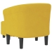 Sillón con taburete terciopelo amarillo