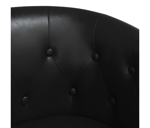 Sillón cuero sintético negro