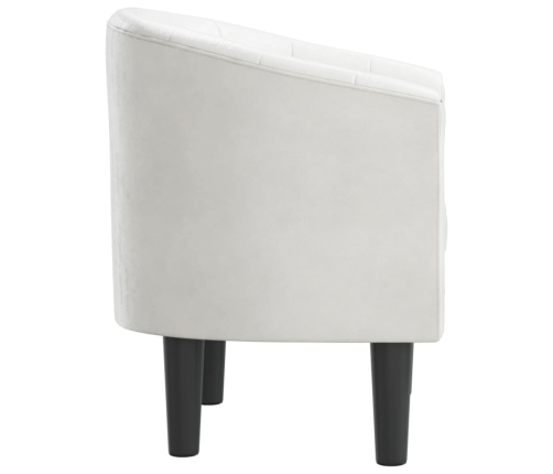 Sillón cuero sintético blanco