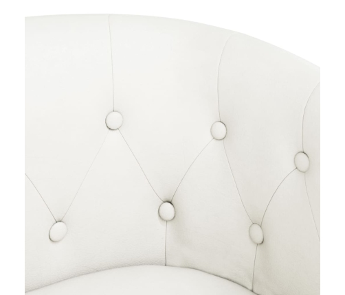 Sillón cuero sintético blanco