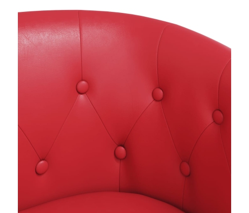 Sillón cuero sintético rojo