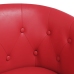 Sillón cuero sintético rojo