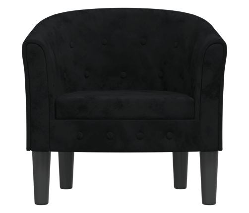 Sillón de terciopelo negro