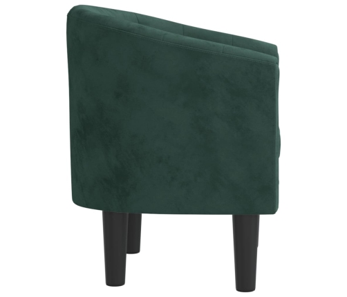 Sillón de terciopelo verde oscuro