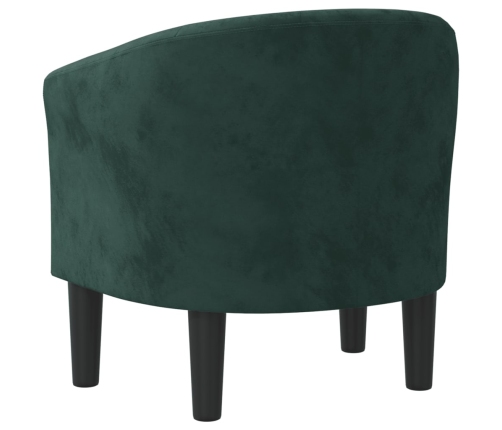 Sillón de terciopelo verde oscuro