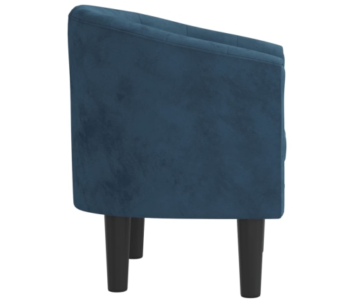 Sillón de terciopelo azul oscuro