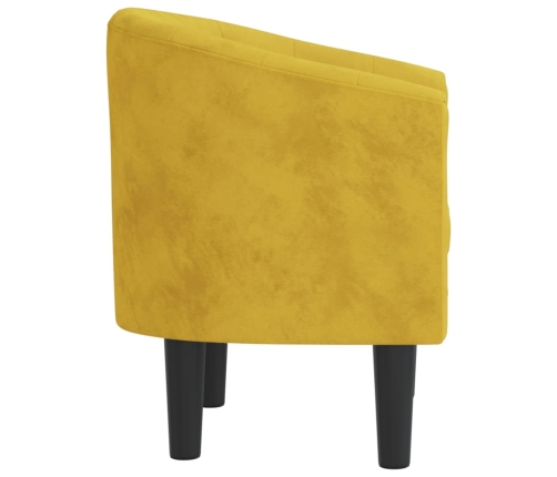 Sillón de terciopelo amarillo