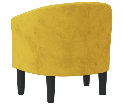 Sillón de terciopelo amarillo