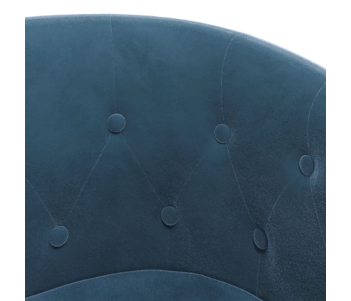 Sillón con taburete terciopelo azul oscuro