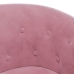 Sillón con taburete terciopelo rosa