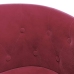 Sillón con taburete terciopelo rojo tinto