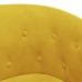 Sillón con taburete terciopelo amarillo