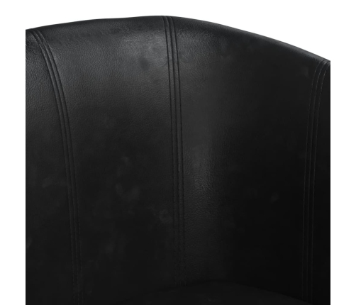 Sillón cuero sintético negro