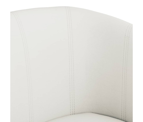 Sillón cuero sintético blanco