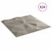 Paneles de pared 24 uds diamante gris hormigón 50x50cm XPS 6 m²