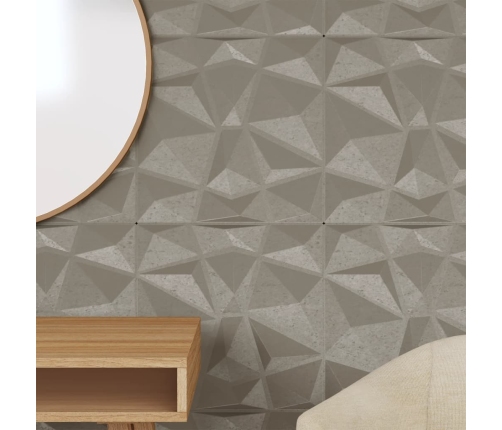 Paneles de pared 24 uds diamante gris hormigón 50x50cm XPS 6 m²