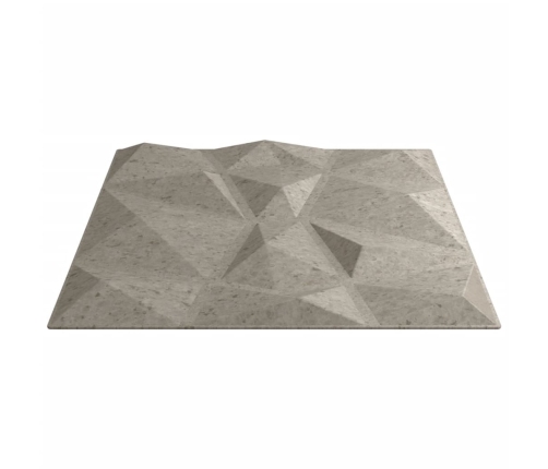 Paneles de pared 24 uds diamante gris hormigón 50x50cm XPS 6 m²