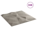 Paneles pared 48 uds XPS diamante gris hormigón 50x50cm 12 m²