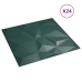 Paneles de pared 24 uds XPS diamante verde 50x50 cm 6 m²