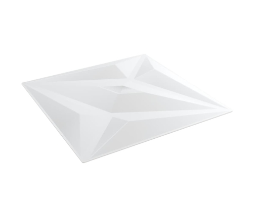 Paneles de pared 12 uds XPS estrella blanco 50x50 cm 3 m²