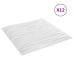 Paneles de pared 12 uds XPS piedra blanco 50x50 cm 3 m²