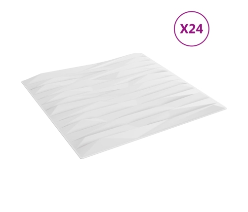 Paneles de pared 24 uds XPS piedra blanco 50x50 cm 6 m²