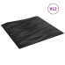 Paneles de pared 12 uds XPS piedra negro 50x50 cm 3 m²