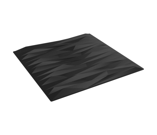 Paneles de pared 12 uds XPS piedra negro 50x50 cm 3 m²