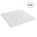 Paneles de pared 24 uds XPS amatista blanco 50x50 cm 6 m²