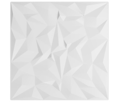 Paneles de pared 48 uds XPS amatista blanco 50x50 cm 12 m²