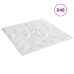 Paneles de pared 48 uds XPS amatista blanco 50x50 cm 12 m²